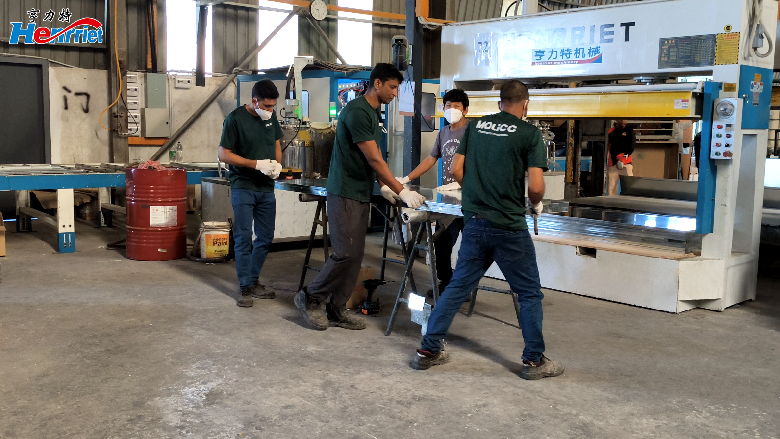 Latest company Cases about Malaysia Case Study | Forklift Slot Cold Press Machine Supports High-Precision Stainless Steel Door Manufacturing