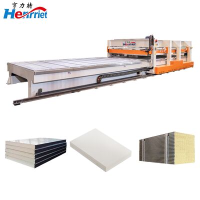 Buy Gantry Movable Track Hot Press Machine for Foam Board Carriage Slate Cold Storage Panel online manufacture
