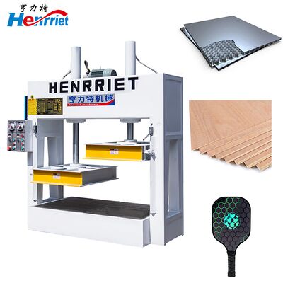 Buy 30T two-stage hydraulic cold press machine is used for Pick rackets wooden medical aluminum unpainted stainless steel and plywood doors online manufacture