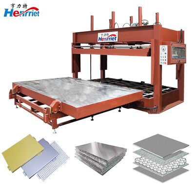 kopen H-vormig frame Gespecialiseerde 60T koudpers voor metalen architecturale panelen voor aluminium honingraat brandwerende platen online vervaardiging