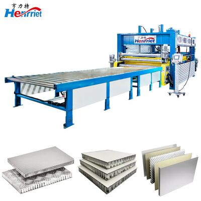 comprar Producción personalizable de línea de transportador automático de prensa caliente de 50 toneladas para paneles compuestos de aleación de panal de aluminio Fabricación en línea