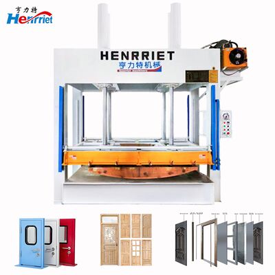 Buy 100T Max Pressure Cold Press Machine with Four-Cylinder Synchronized Pressure and 1300*900mm Work Platen for Wood and Plastic Doors online manufacture