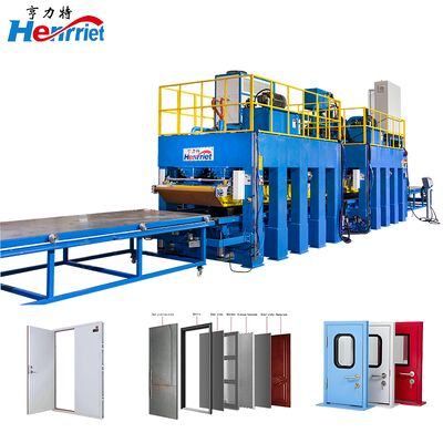 Buy Customized 1000T Pressure Automatic Conveying Press Production Line with Thermal Oil Heat Transfer for Hall Doors and Wood Plastic Doors online manufacture