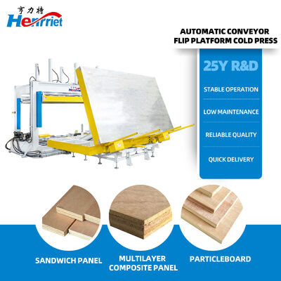 buy 50T Maximum Pressure Cold Press Machine with Automatic Conveying and Turning for 800mm Thickness Panel Lamination online manufacture