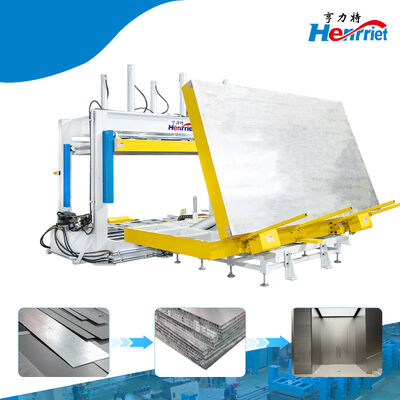 buy 50T Hydraulic Cold Press Machine with Automatic Conveying and Turning Platform for 800mm Aluminum Honeycomb Panels online manufacture