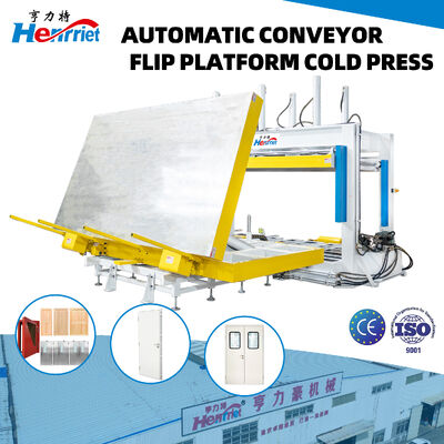 buy 50T Maximum Pressure Hydraulic Cold Press Machine with Automatic Conveying and Turning for 800mm Thickness Panels online manufacture