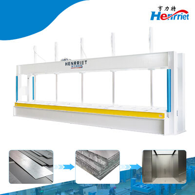buy Five-Cylinder Hydraulic Press Machine with 75T Max Pressure and 8000x1500mm Work Platen for Aluminum Honeycomb Panel Manufacturing online manufacture