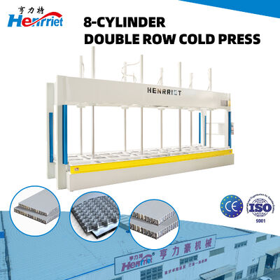 buy 50-Ton 8-Cylinder Hydraulic Panel Press with 8000x2000mm Work Platen for Large Honeycomb and Composite Panels online manufacture