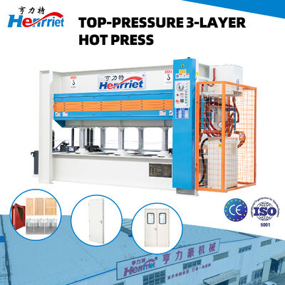 Acheter Presse hydraulique à chaud à 3 plateaux avec pression maximale de 50 tonnes et chauffage uniforme pour la production de portes composites fabrication en ligne