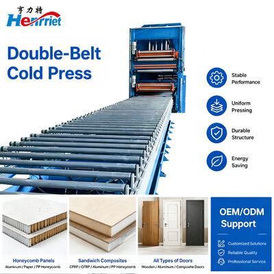 buy 100Ton Maximum Pressure 2-Layer Hot Press Conveyor Line for Top-down Pressing in Honeycomb Panel Manufacturing online manufacture