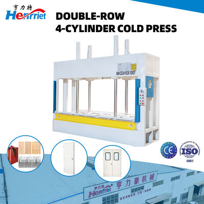 kupić 100 Tonowa dwurzędowa czterocylindrowa hydrauliczna prasa zimna z blatem roboczym 2500mm*1500mm do paneli drzwi kompozytowych produkcja online