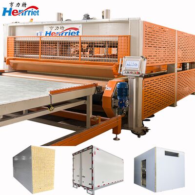 Customize Automatic conveyor line for producing carriage ship rock wool cold storage board hot press machines