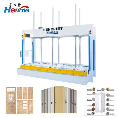 50t customized 8-cylinder cold press machine for producing various building categories such as carbon fiber soundproof stainless steel doors