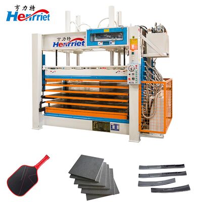 8-layer press machine with 50 T maximum pressure for synchronous pressing and efficient carbon fiber composite production