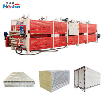 13 Meter Platen Length Purification Sandwich Panel Hot Pressing Production Line with 100t Maximum Pressure and PLC-Based Central Controller