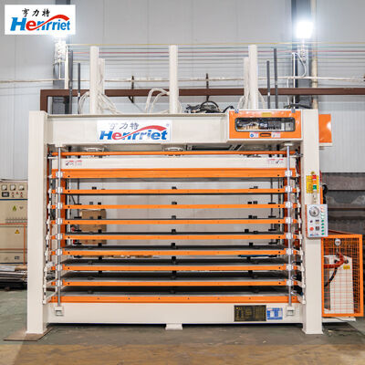 8 Layer Hydraulic Hot Press Machine with 50T Maximum Pressure and 2500*1300*42mm Work Platen for Sandwich Board Production Line