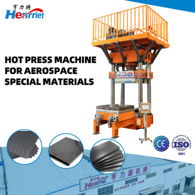 Henrriet Aerospace Special Material Hot Press Machine 315 Ton Hydraulic Press for Carbon Fiber Plate Manufacturing with High Temperature Forming Capability