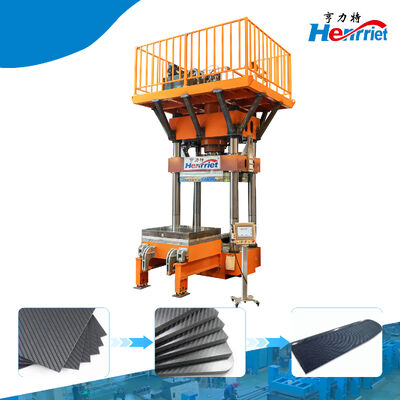 Henrriet High Temperature Hot Press Machine with Adjustable Heating System for Aerospace Aramid Fiber Fabric Lamination