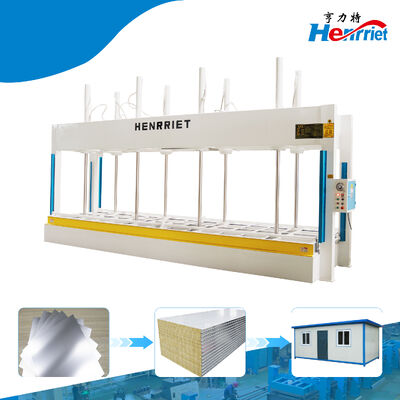 Industrial 8-Cylinder Hydraulic Cold Press Machine with 8000*2000mm Work Platen and 50T Maximum Pressure for Sandwich Panel Production