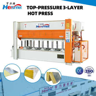 3-Layer Top-Drive Hydraulic Hot Press Machine with 50 Tons Maximum Pressure and Electric Heating Heat Transfer Oil