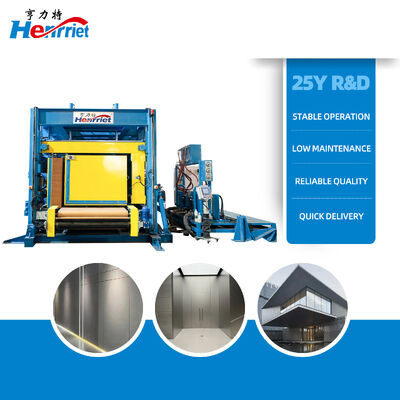 Right-Angle Hot Press for Honeycomb Panels with 80 Tons Main Pressing Force, Adjustable Temperature 100℃, and L-Shaped Conveying Platforms