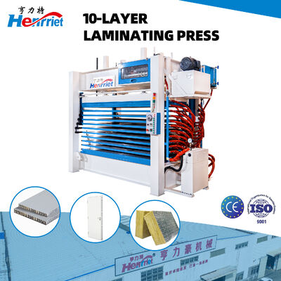10-layer Electric Heating Hot Press Machine with 100T Maximum Pressure for Panel Laminating