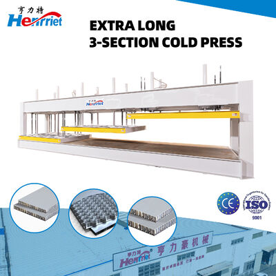 3-Section Hydraulic Cold Press Machine with 50 Tons Maximum Pressure and 2200mm Processing Width