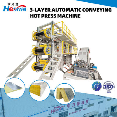 3-Layer Automatic Conveying Hydraulic Hot Press Machine with 30 Ton Maximum Pressure for Marine Rock Wool Panel Lamination